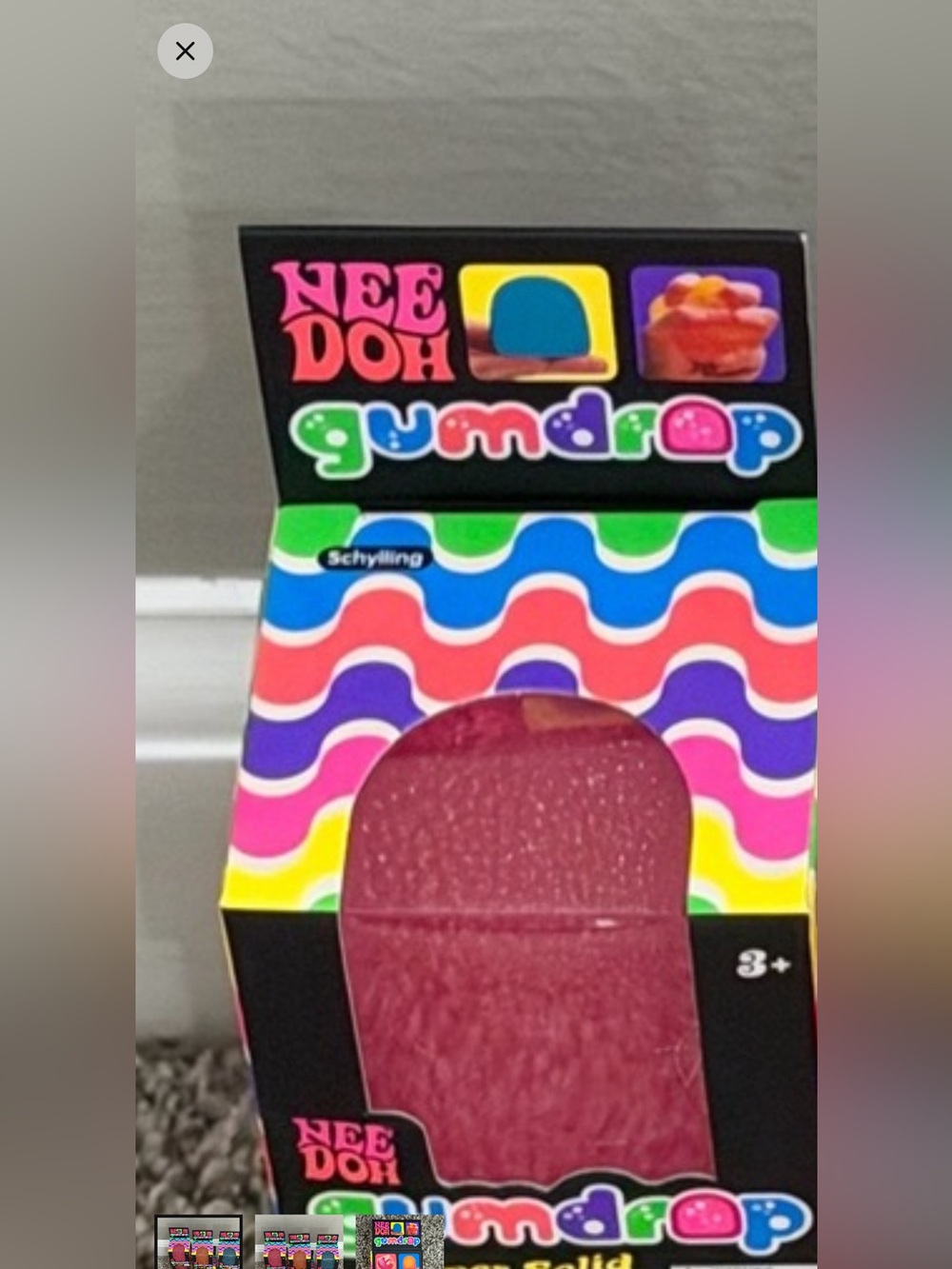 NeeDoh Gumdrop Pink Kids Toy Stress Ball